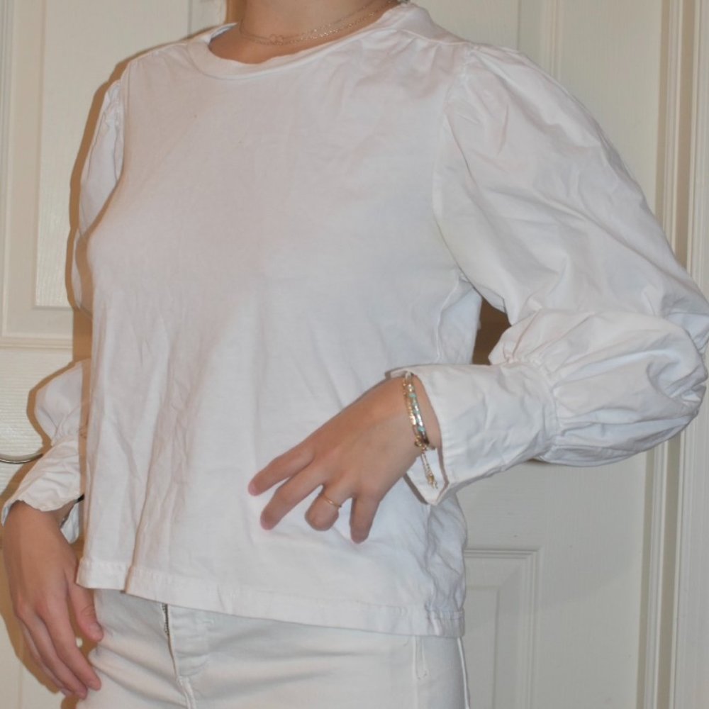 Poplin Sleeve Cotton T-Shirts